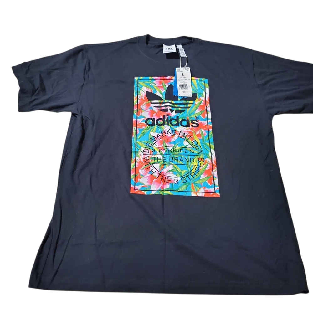 Adidas Men’s Graphic T-shirt Black Size Large NWT